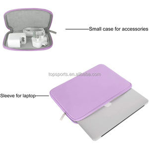 Lilac Neoprene máy tính xách tay tay áo trường hợp chống nước Túi máy tính phong cách đơn giản - Product Image 5