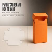 Boîte de présentation jetable en carton à couvercle rabattable pour étuis à tabac vides et feuilles à rouler