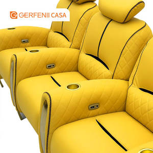 현대 럭셔리 홈 시네마 비디오 룸 가구 가정용 또는 상업용 천연 가죽 빌라 전기 접이식 극장 소파 - Product Image 4