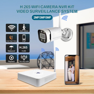 Kits de caméra de surveillance CCTV sans fil WiFi 4CH avec vision nocturne couleur, étanches IP66, 2MP, 3MP, 5MP, pour extérieur, à prix abordable - Product Image 5