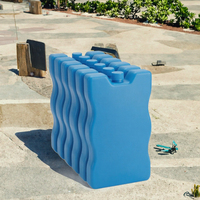Glacière en forme de vague, pack de glace réutilisable pour glacière, pour le refroidissement des aliments et des boissons lors de pique-niques et de camping en extérieur