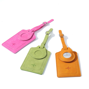 Travel Accessories <strong>Suitcase</strong> Luggage <strong>Tag</strong> Custom logo Pu Leather Passport Cover Bag Luggage Baggage <strong>Tags</strong> with air <strong>Tag</strong> Holder - Product Image 4