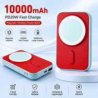 Nouvelle couleur, chargeur portable, batterie externe, charge magnétique sans fil, PD20W, batterie externe pour téléphone, batterie externe 10000 mAh