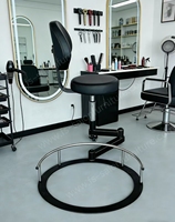 Tabouret de Barbier Réglable et Rotatif avec Roulettes, Chaise de Coiffeur Pivotante pour Salon de Beauté et Coiffure