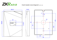 Lecteur de contrôle d'accès 125KHz + 13.56MHz supportant ISO11785(FDX-B)/ISO14443A/B/ISO18092 NFC Forum Tag type1/2/4 UHF PVC Card