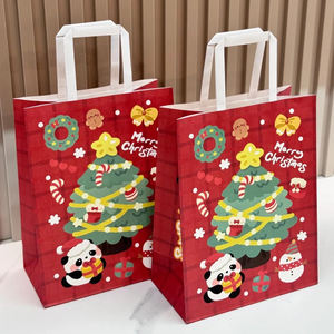 Tas Belanja Kustom, Tas Kertas Alami dengan Pegangan, Tas Belanja Ritel yang Tahan Lama, Digunakan untuk Promosi Toko - Product Image 2