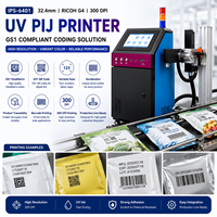 Imprimante UV PIJ IPS-6401 32,4 mm Ricoh G4 300 DPI pour la numérisation et la traçabilité des codes QR DataMatrix GS1 sur les sacs en plastique et le papier