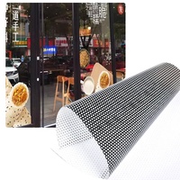 Film de fenêtre auto-adhésif permanent en vinyle perforé blanc LETOP, imprimé à sens unique, pour la confidentialité, en PVC et papier