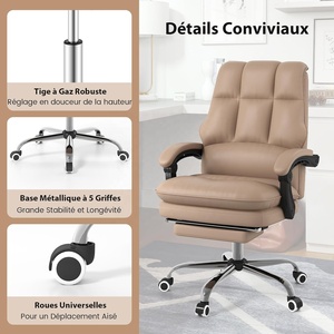 Chaise de bureau avec coussin de dossier épais, chaise de jeu pivotante de bonne qualité, chaise d'ordinateur pour la maison, meubles offrant un <span class=keywords><strong>plaisir</strong></span> pur de la siège. - Product Image 4