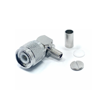 Fabricant TNC mâle prise 90 degrés connecteur à sertir à souder pour RG58 LMR195 RG223 RG142 RG400 câble RF coaxial connecteur coaxial