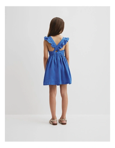 ชุดเดรสเด็กผู้หญิงผ้าฝ้ายที่ใส่สบาย พร้อมดีไซน์ตกแต่งสไตล์ฤดูร้อน ออกแบบมาเพื่อให้เด็กๆ รู้สึกเย็นสบาย ผ่อนคลาย และมีสไตล์ระหว่างกิจกรรมกลางแจ้ง - Product Image 3