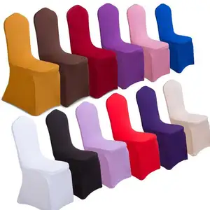 Hot Sale Universal Fit Stretch Removable Spandex Chair Cover For Wedding Party Event Hotel