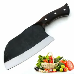 Lame fixe en acier à Rail personnalisé de qualité supérieure, couperet de cuisine, manche de couteau, os de chameau avec corne de taureau, prix de gros