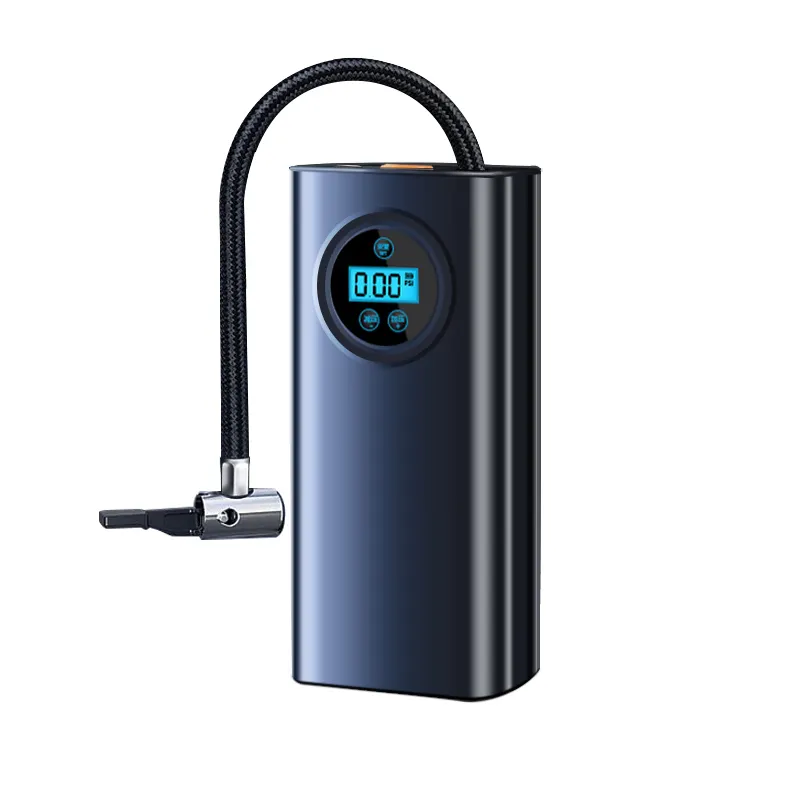 Pompa pemompa ban listrik ban mobil Mini nirkabel kualitas tinggi 12v kompresor udara mobil Inflator ban Digital Lcd hitam