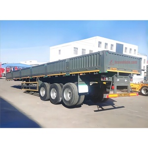 Semi-remorque à parois latérales <span class=keywords><strong>en</strong></span> acier de 45 pieds avec bâche pour le transport de marchandises lourdes <span class=keywords><strong>en</strong></span> vrac et de ciment ensaché - Product Image 5