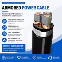Cable de Alimentación Blindado de Alta Calidad YJV22 de 3 Núcleos, 8.7/15kV, Conductor de Cobre, Aislamiento XLPE, Fabricante de Cables de Alto Voltaje de 15kV