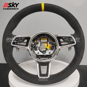 Volant en cuir suédé de haute qualité pour <span class=keywords><strong>Porsche</strong></span> Panamera Cayenne Macan Cayman GT4 Boxster 718 981 <span class=keywords><strong>911</strong></span> 991 992 992 modèles - Product Image 1