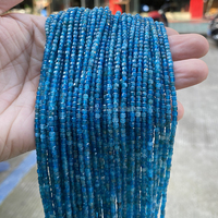 JD Perles carrées facettées en apatite naturelle de 2 mm, petites pierres précieuses en vrac pour accessoires de bijoux DIY