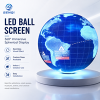 Pantalla LED Esférica Personalizable P1.5 P1.8 P2 P2.5, Esfera LED Creativa para Exhibiciones, Pantalla LED Esférica