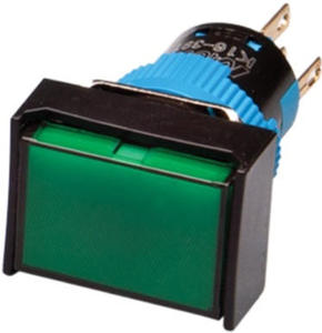 <b>Push</b> <b>Button</b> <b>Switch</b> K16-291G, 16MM,DC24V,With LED Light, Green KAC ON Brand New and Authentic - Product Image 1
