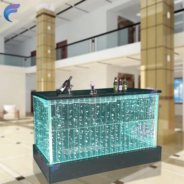 Modern Furniture Led Acrylic Aquarium Fish tank bar Cocktail Table for Night Club