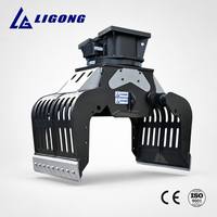 Grappin hydraulique pour grande pelle mécanique avec rotation à 360° pour machines de 25 à 50 tonnes dans les projets de démolition intensifs, avec vérin à gros alésage