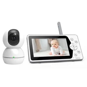 인터콤 아기 전화 5 인치 LCD PTZ 야경 아기 모니터