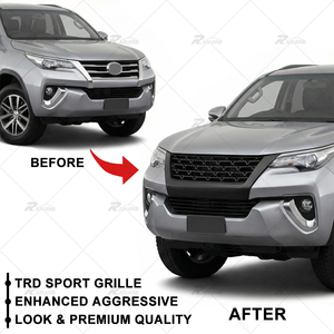 Calandre avant ABS style <span class=keywords><strong>TRD</strong></span> pour <span class=keywords><strong>Fortuner</strong></span> 2016 <span class=keywords><strong>2017</strong></span> 2018 2019 2020, accessoires extérieurs de voiture, installation facile - Product Image 5