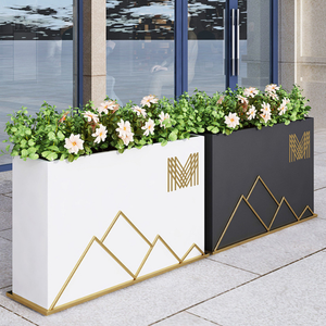 Fioriera in Metallo Ecologica e Resistente, Vaso in Acciaio Zincato per Giardino Domestico e Progetti Paesaggistici Commerciali - Product Image 1