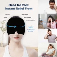 Soulagement de la migraine Gel Ice Cap Réutilisable Refroidissement Maux de tête Pack de glace pour la tension Stress Hangover Puffy Eyes Soft Cold Therapy HeadWrap