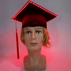 Gorra de Graduación Decorativa con Luces LED y Borla Fluorescente, Funciona con Batería, para Fiestas, Festivales, Cosplay y Espectáculos - Product Image 3