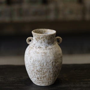 Vintage Ceramic Decorative Vase <strong>Pottery</strong> Rustic <strong>Cottage</strong> Vase Home Decor White Vase Suitable for Dining Table Living Room Bathroom - Product Image 6