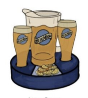 Plateau de service en verre à bière pour bar et restaurant avec base rotative