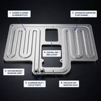 Plaque froide liquide en aluminium brasé sous vide pour serveur IA, dissipateur thermique à refroidissement par eau pour la gestion thermique des centres de données
