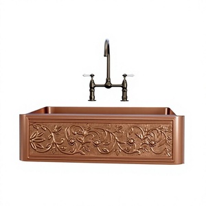 A.K. Fregadero de Cocina Moderno y Ecológico de Lujo, de Cobre, con Faldón Frontal, de un Solo Tazón, Modelo 3019 Durab - Product Image 1