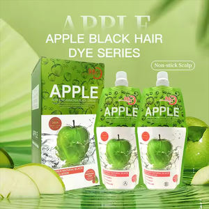 Commercio all'ingrosso di 2025 di mele chiaro tipo di acqua senza ammoniaca 96 ore colore delle mele Color crema di colore nero crema per gli uomini <span class=keywords><strong>capelli</strong></span> tinture per barba - Product Image 2