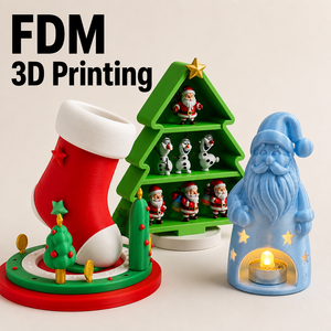 Jouets personnalisés imprimés en 3D, décorations de Noël, cadeaux de Noël, ornements de bureau, Père Noël, cadeau de Noël imprimé en 3D - Product Image 3