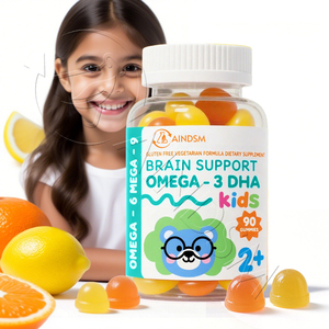 Gomitas veganas de diseño personalizado Omega 3 para niños Omega 3 DHA Gummy Suplementos de dulces de proteína para niños - Product Image 1