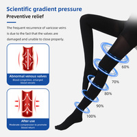 Chaussettes de compression hautes pour hommes et femmes, pour le sport et la course à pied
