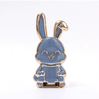 Anneau de doigt universel support de téléphone bureau pratique dessin animé lapin support de téléphone pliable boucle adhésif tige de traction cadre de Support