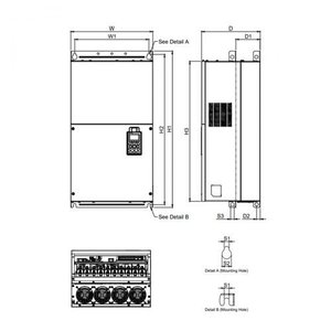 Variateur de fréquence VFD série CP2000, modèle VFD1850CP43B-00, 185KW 250HP 460VAC 310A, en stock entrepôt, vente chaude - Product Image 6