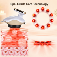 Masseur électrique Gua Sha à ventouses avec lumière rouge chauffante, EMS, aspiration sous vide, massage corporel, rechargeable, portable, écran LCD, OEM