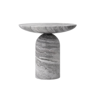 Arabescato Corchiat Table d'appoint ronde en marbre naturel de style européen Meubles de salon modernes simples