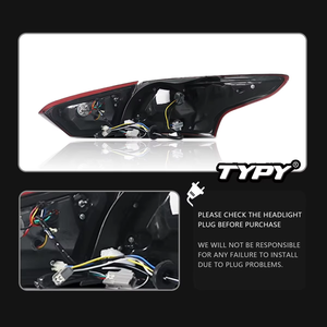 Luci di coda per auto TYPY per <span class=keywords><strong>Ford</strong></span> <span class=keywords><strong>Focus</strong></span> 3 berlina 2012-2014 luci di coda per auto luci di marcia diurna indicatori di direzione dinamici - Product Image 4