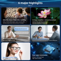 Gafas Inteligentes HeyCyan V03-T5, 8MP, 1080P, Video Antivibración, Reconocimiento de Objetos por IA, Traducción, Modo Dual, Wi-Fi V5.3, Botón de Audio