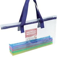 Sac de rangement pour jeu de Mahjong moderne, transparent, durable, de haute qualité, grande capacité, étanche, extensible, avec poignées pour le rangement à domicile