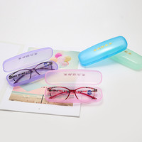 Logo personnalisé coloré lunettes lunettes de soleil lecture lunettes boîte en plastique étui à lunettes porte-lunettes étuis à lunettes sacs