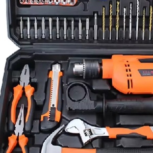 Ensemble d'outils professionnels pour la maison de 59 pièces avec perceuse à percussion, kit de quincaillerie portable pour la réparation et l'entretien à domicile, boîte à outils de bricolage - Product Image 6