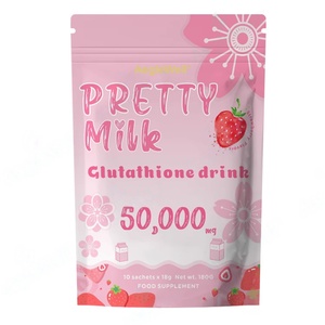 Aeglewell女性用高級包装プレミアムGlutaコラーゲンパウダーストロベリーフレーバー可愛いミルクコラーゲンドリンク - Product Image 1