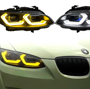 Iluminación Automotriz, Faros LED de 6000K y 36W, 12V, Nuevos para Serie 3 M3 E92 E93 2007-2010, Doble Color Amarillo+Blanco, DRLS - Product Image 4